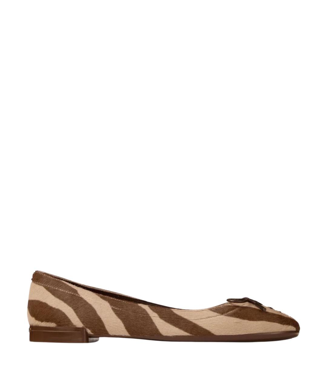 JIMMY CHOO Коричневые кожаные балетки, фото 1