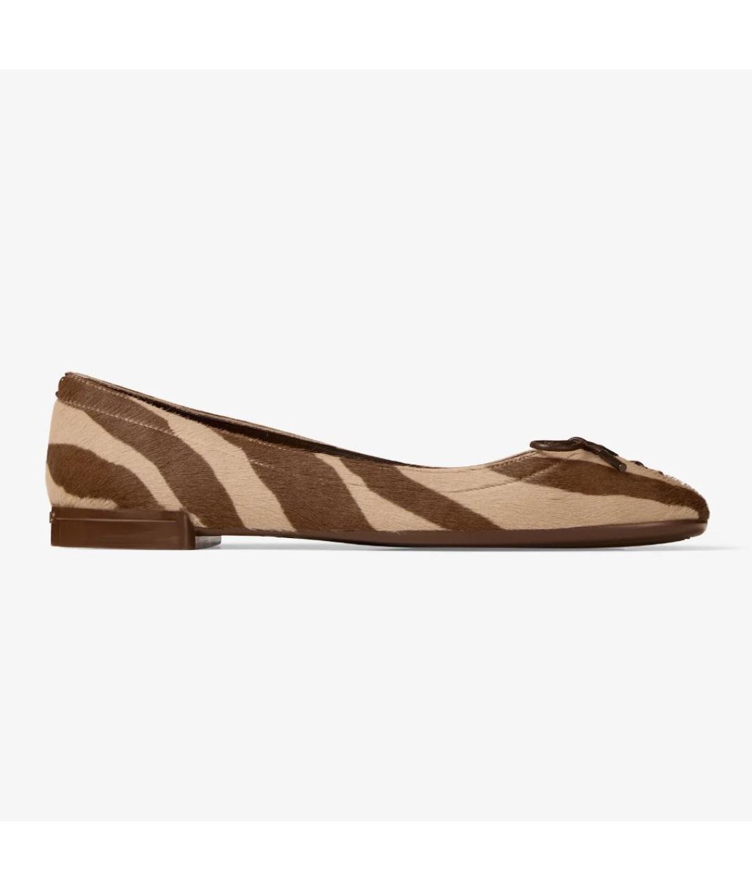 JIMMY CHOO Коричневые кожаные балетки, фото 8