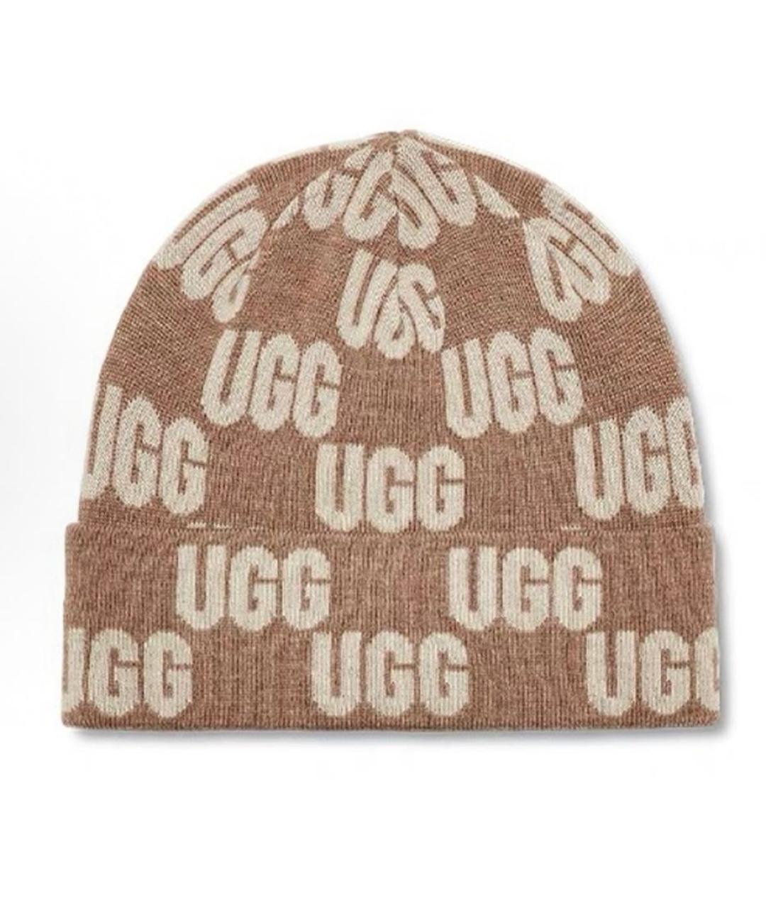 UGG AUSTRALIA Хаки шерстяная шапка, фото 1
