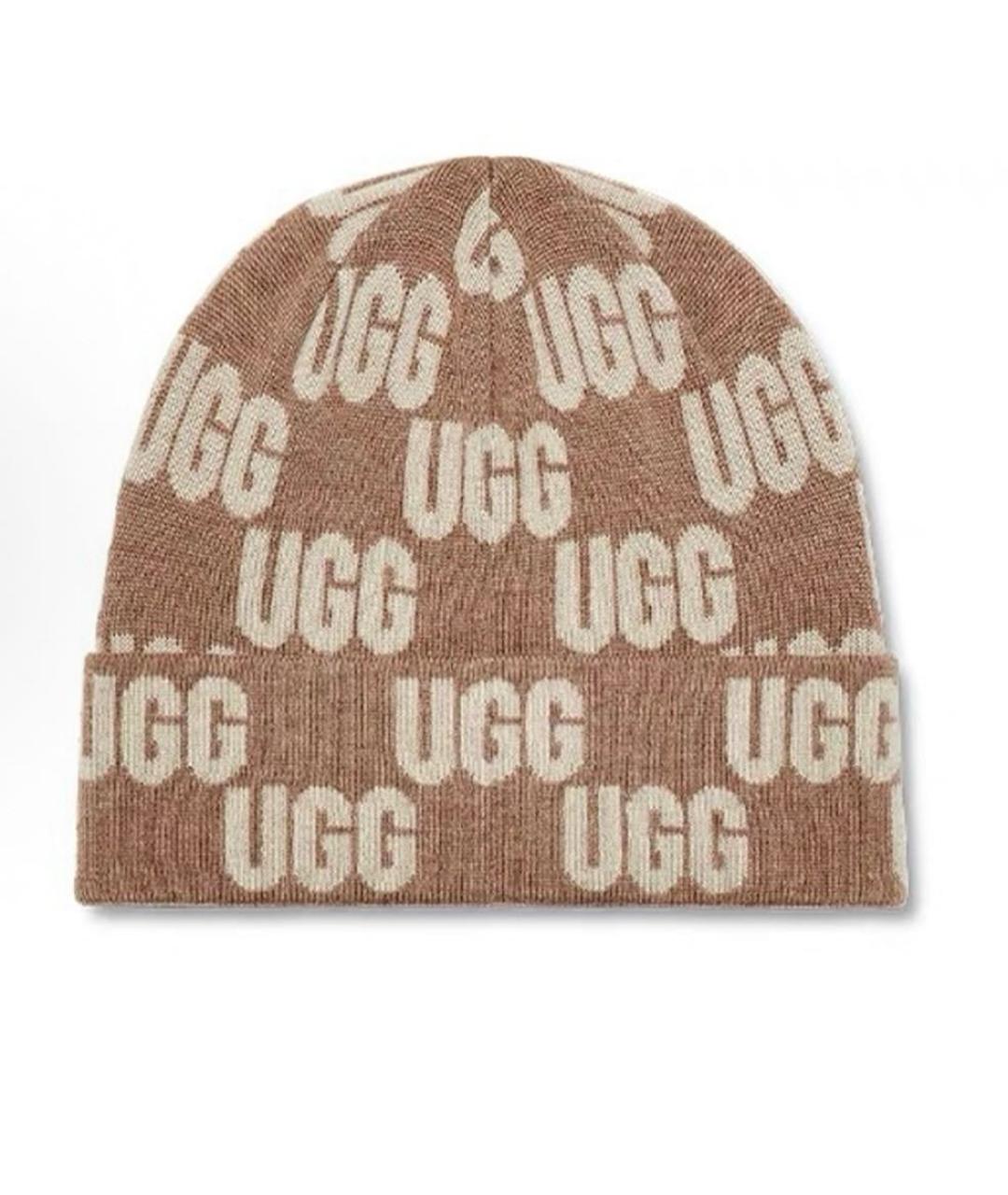 UGG AUSTRALIA Хаки шерстяная шапка, фото 2