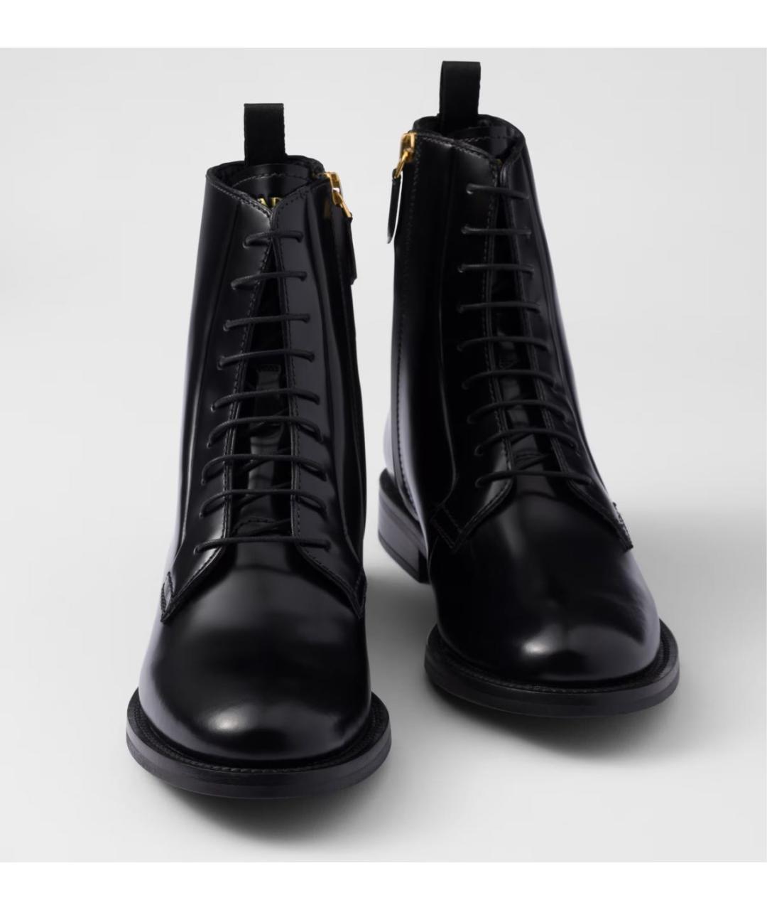 PRADA Черные кожаные ботинки, фото 5