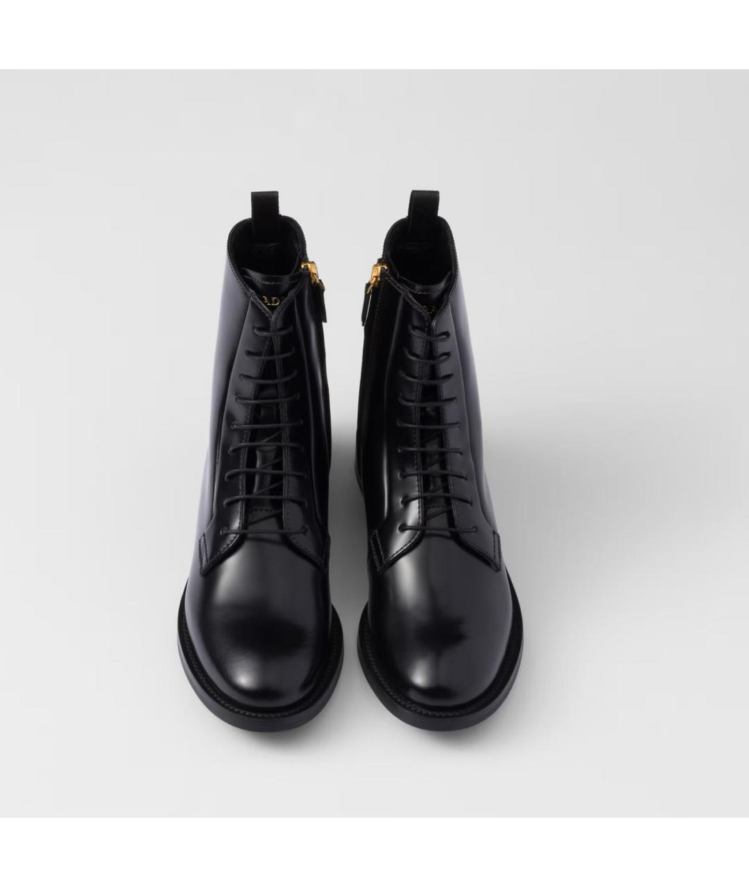 PRADA Черные кожаные ботинки, фото 3