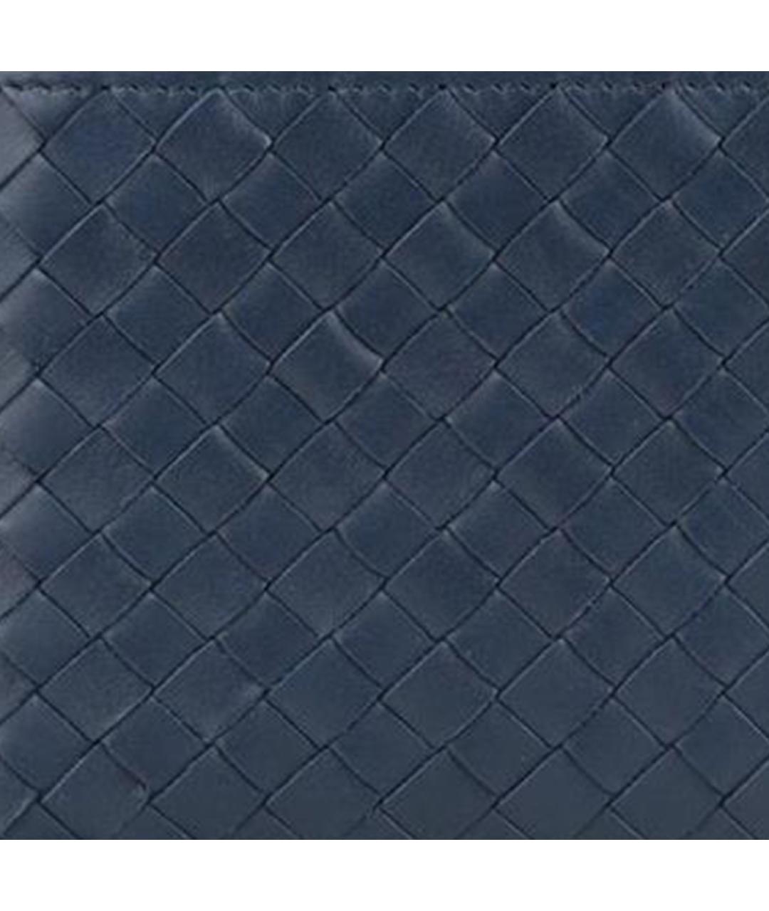 BOTTEGA VENETA Синий кожаный кошелек, фото 5