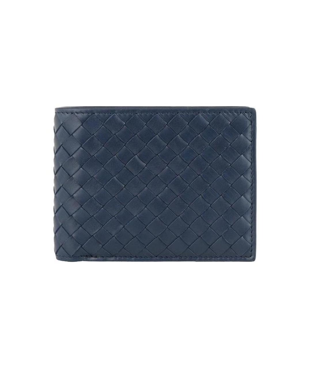 BOTTEGA VENETA Синий кожаный кошелек, фото 1