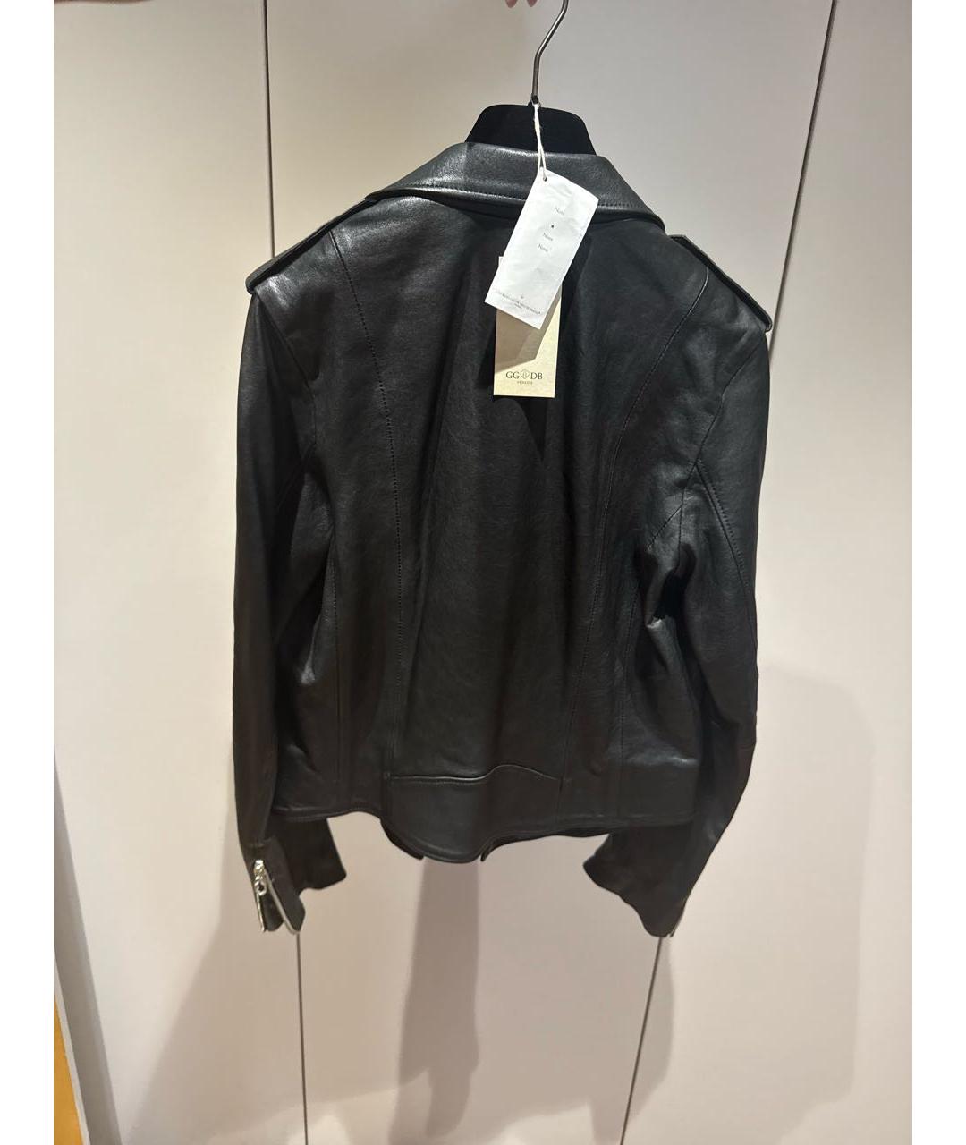 GOLDEN GOOSE DELUXE BRAND Черная кожаная куртка, фото 2