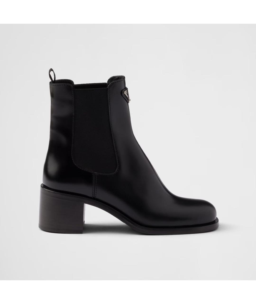 PRADA Черные кожаные ботинки, фото 2