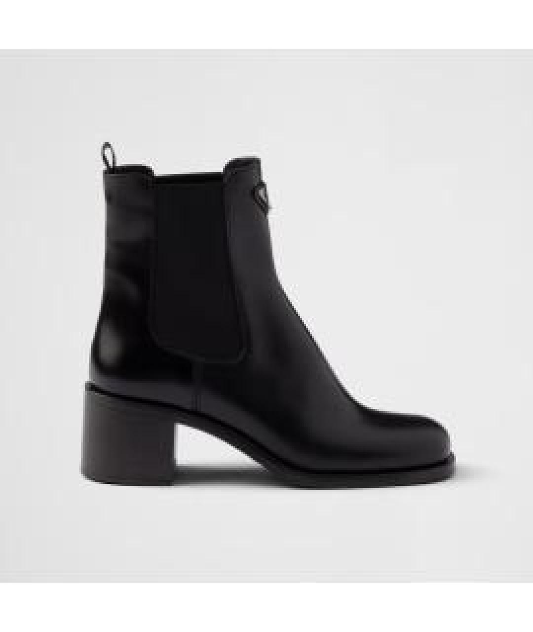 PRADA Черные кожаные ботинки, фото 8