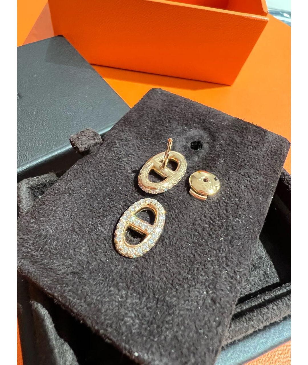 HERMES Золотые серьги из желтого золота, фото 6