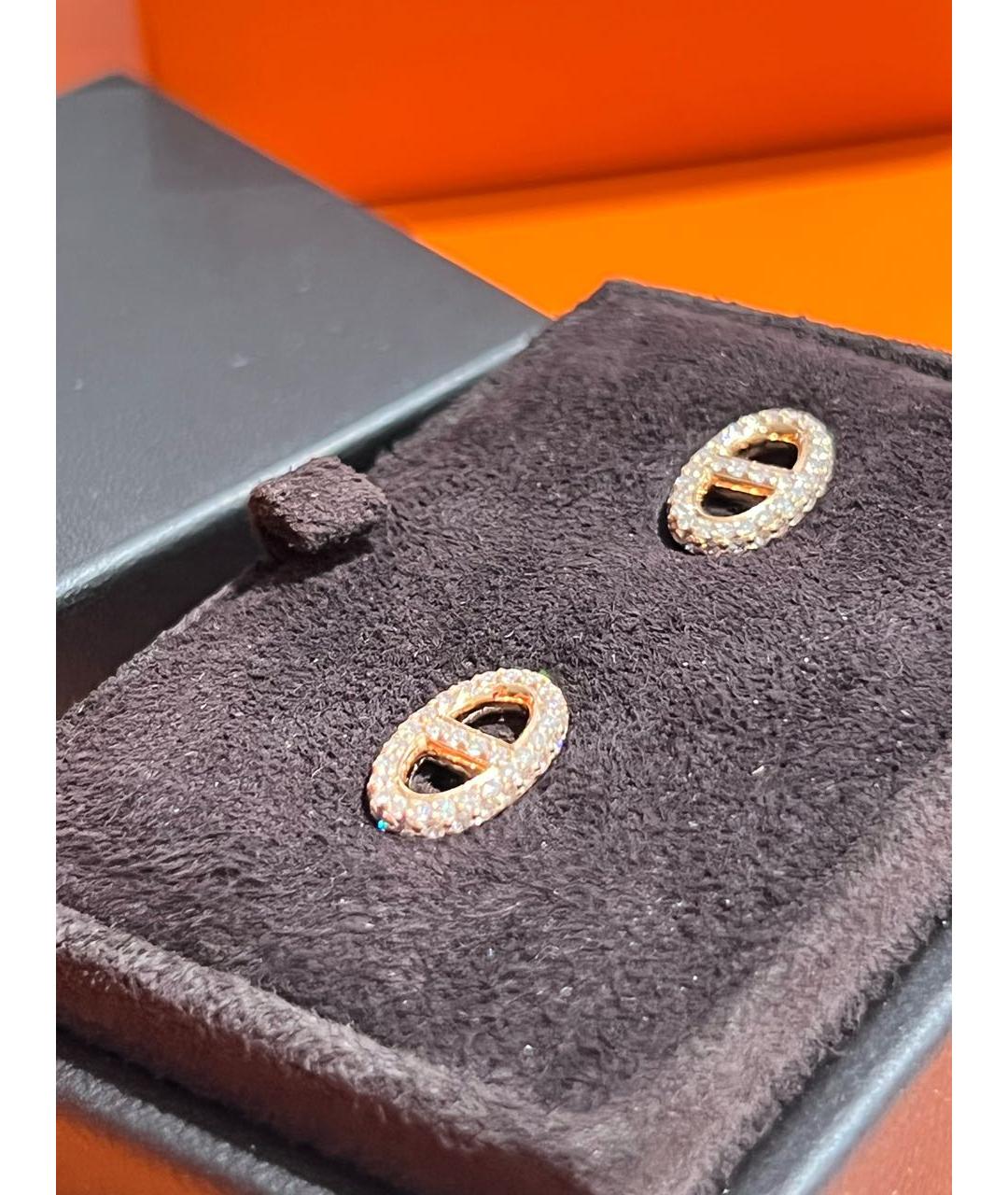 HERMES Золотые серьги из желтого золота, фото 3