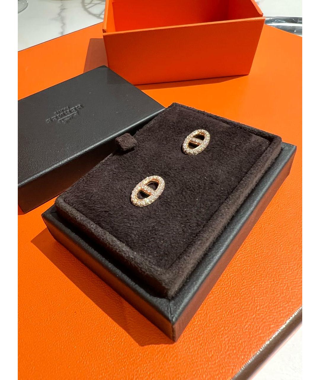 HERMES Золотые серьги из желтого золота, фото 2