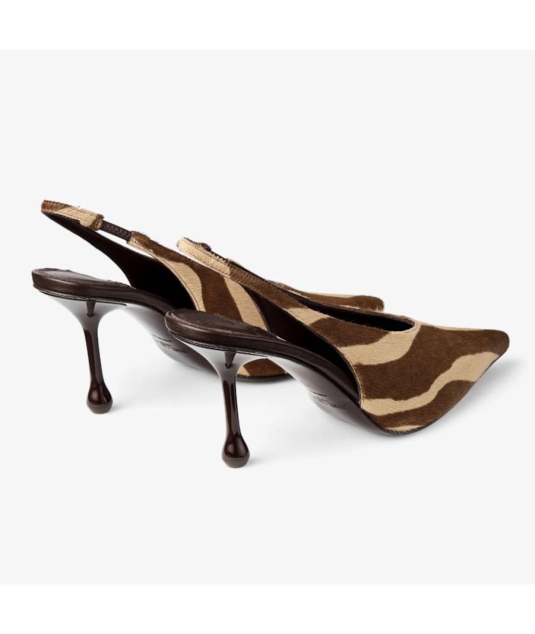 JIMMY CHOO Коричневые кожаные босоножки, фото 5