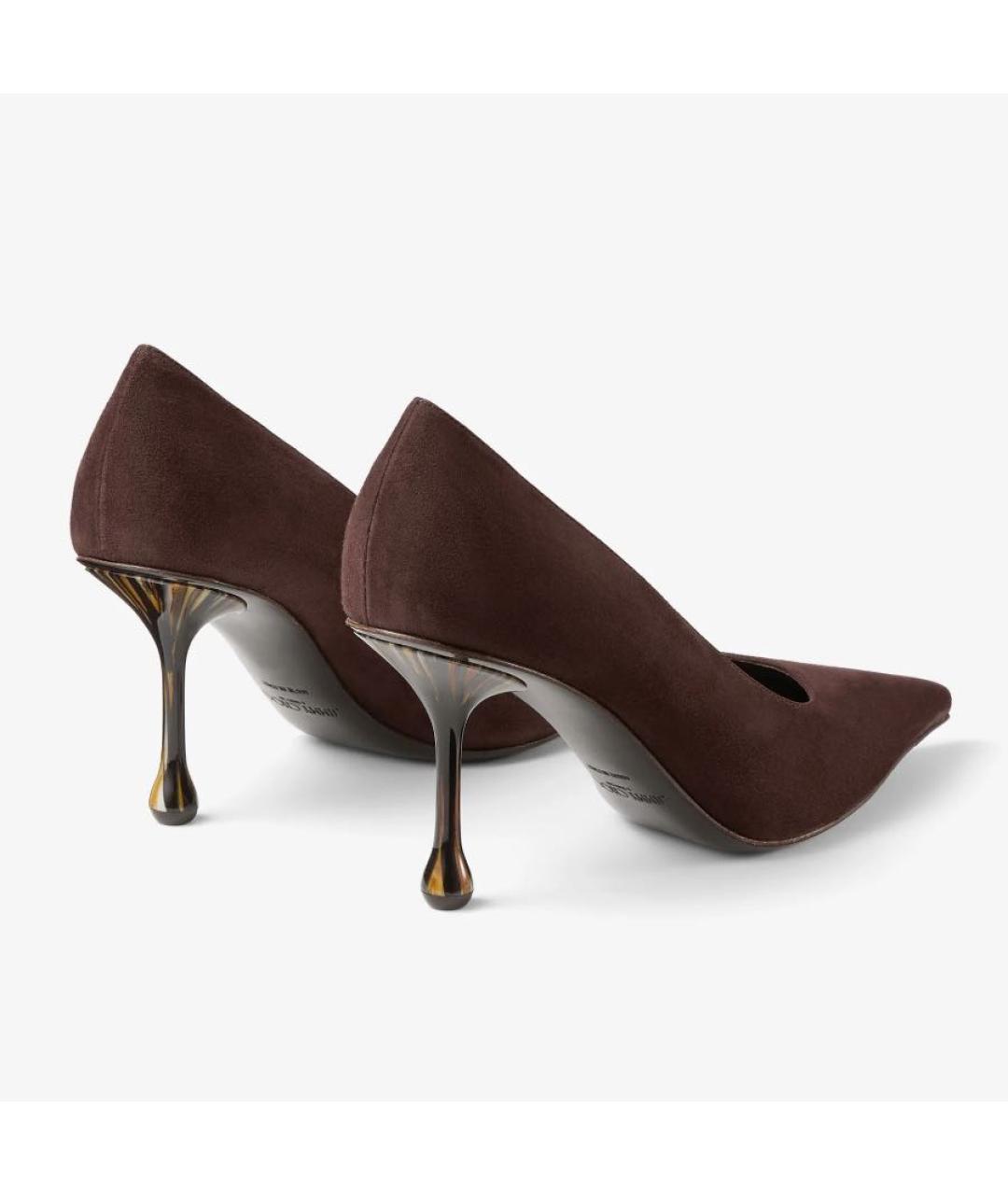 JIMMY CHOO Коричневые замшевые туфли, фото 6