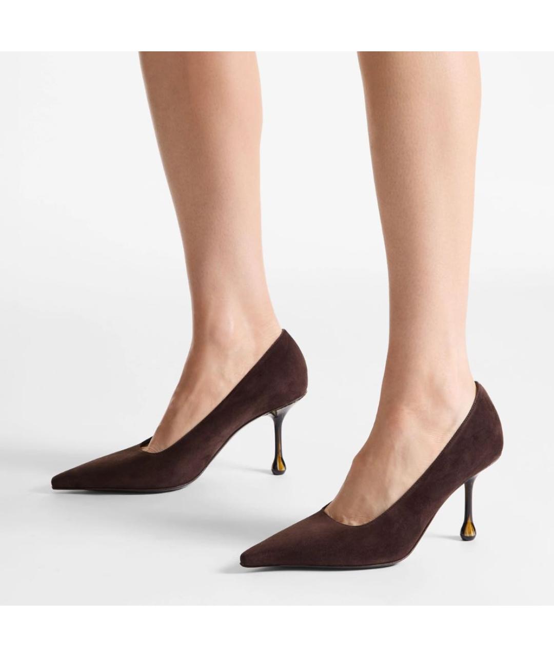 JIMMY CHOO Коричневые замшевые туфли, фото 2