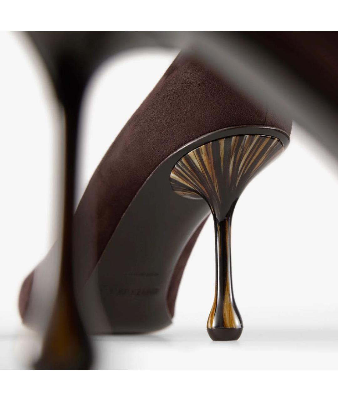 JIMMY CHOO Коричневые замшевые туфли, фото 4
