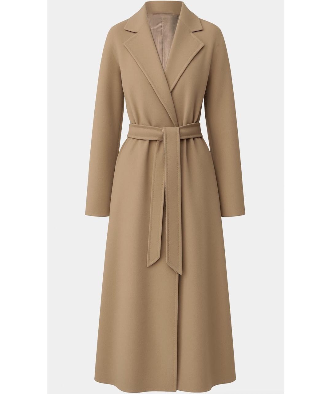 MAX MARA Бежевое шерстяное пальто, фото 10