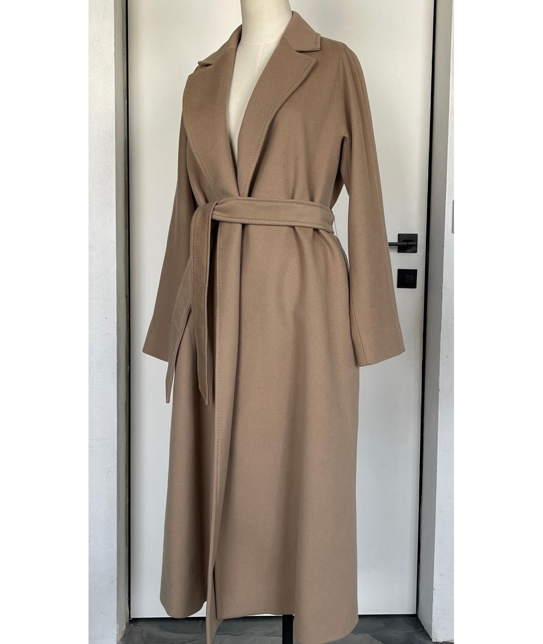 MAX MARA Бежевое шерстяное пальто, фото 4