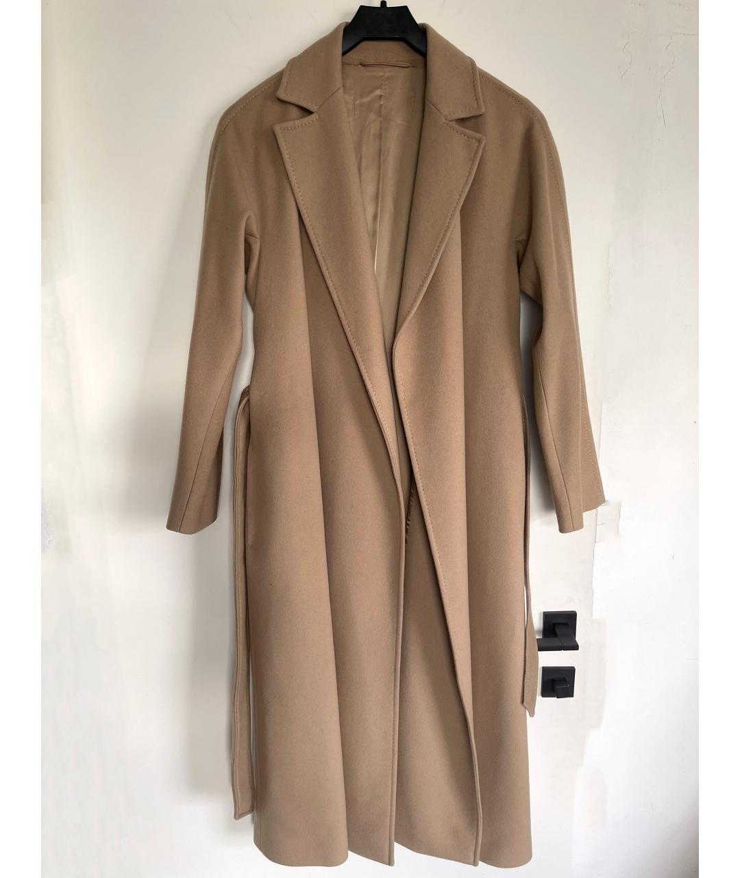 MAX MARA Бежевое шерстяное пальто, фото 7