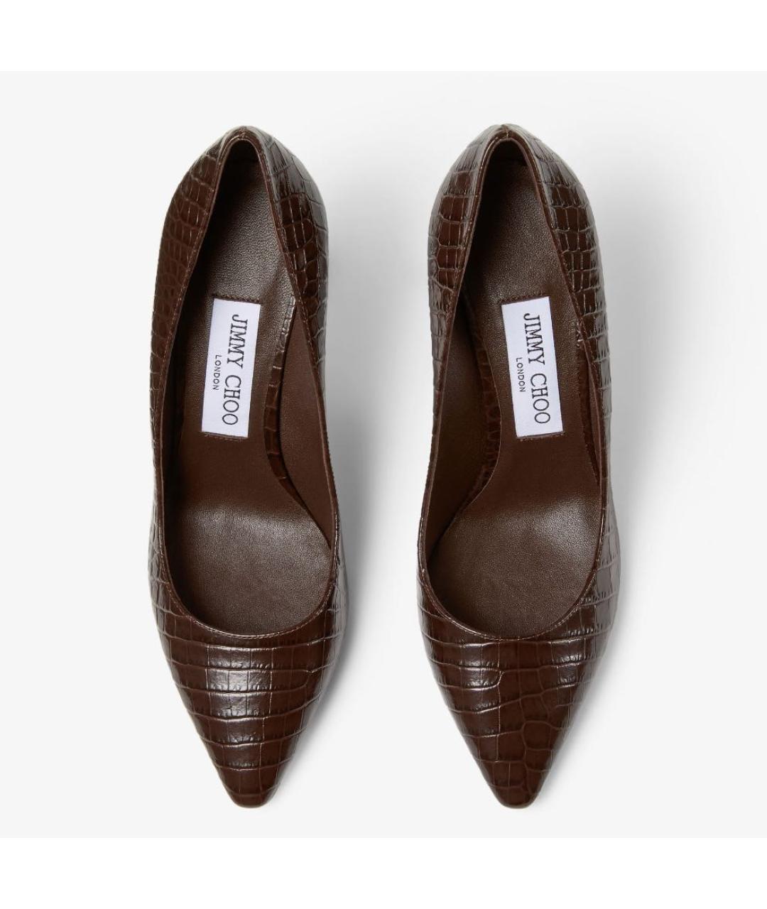 JIMMY CHOO Коричневые кожаные туфли, фото 4