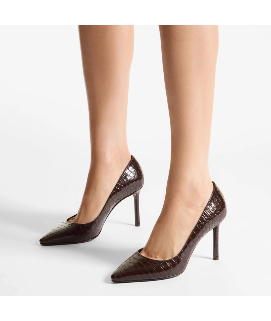JIMMY CHOO Коричневые кожаные туфли, фото 2