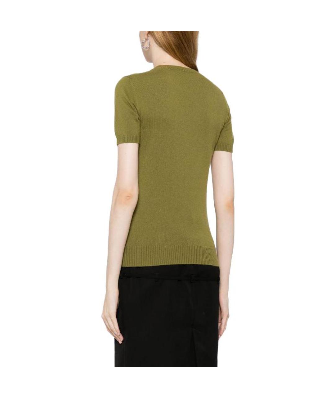 MIU MIU Зеленый джемпер / свитер, фото 4