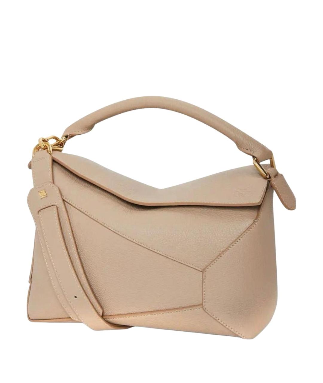 LOEWE Бежевая кожаная сумка через плечо, фото 1