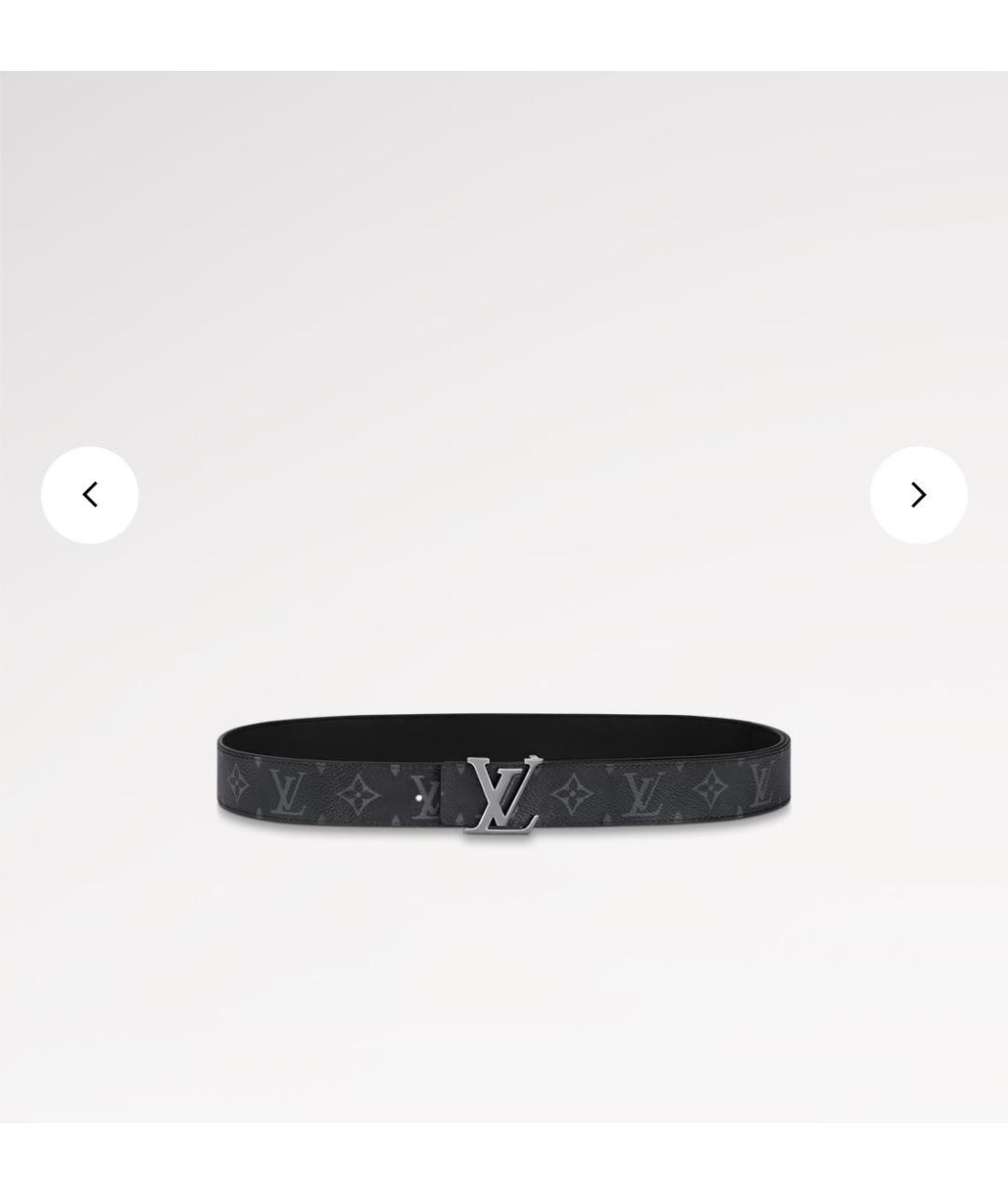 LOUIS VUITTON Черный кожаный ремень, фото 5