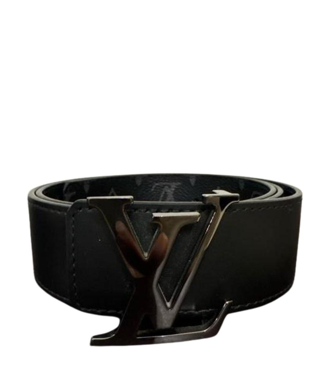 LOUIS VUITTON Черный кожаный ремень, фото 1