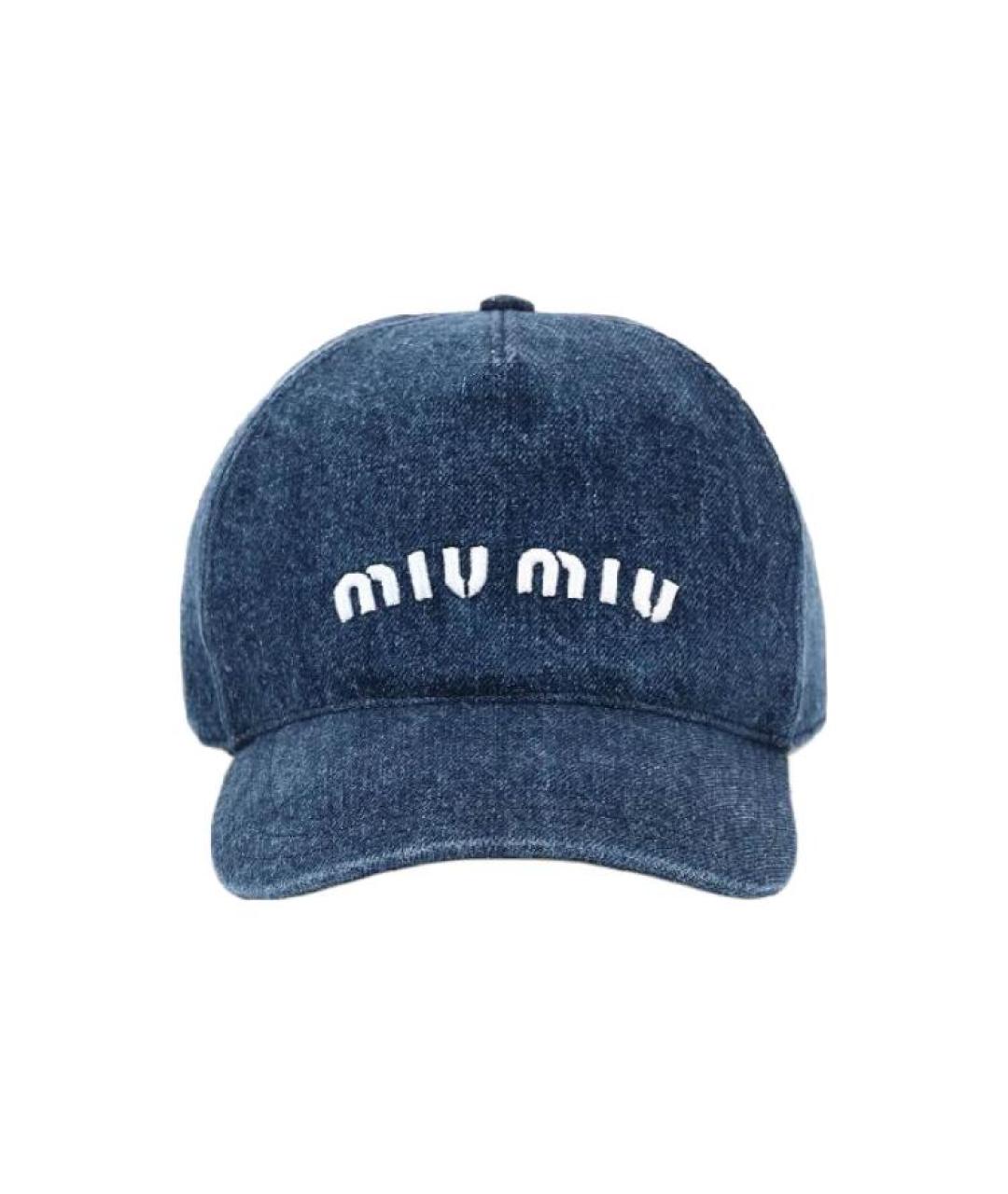 MIU MIU Синяя хлопковая кепка, фото 5