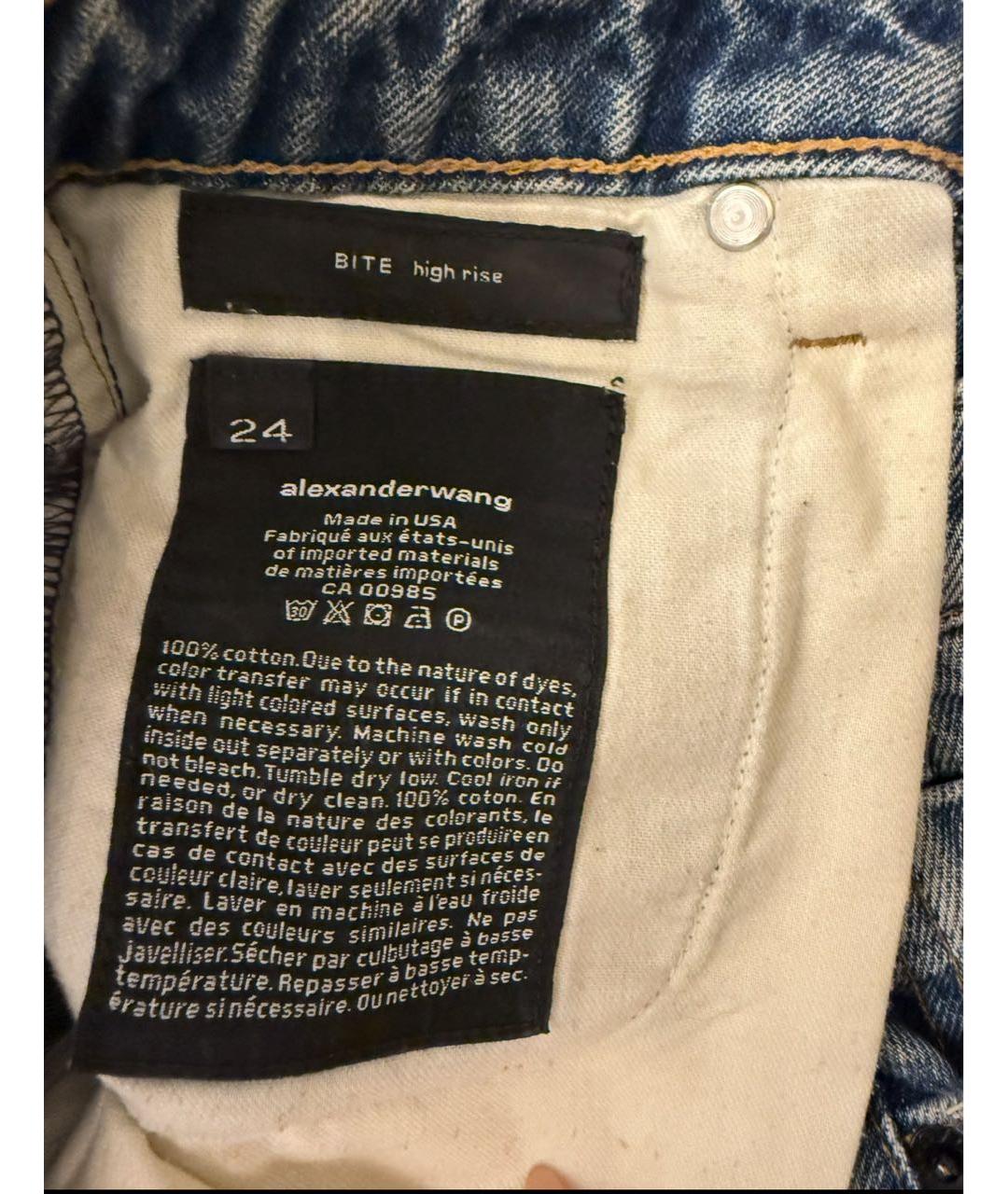 ALEXANDER WANG Голубые деним шорты, фото 5