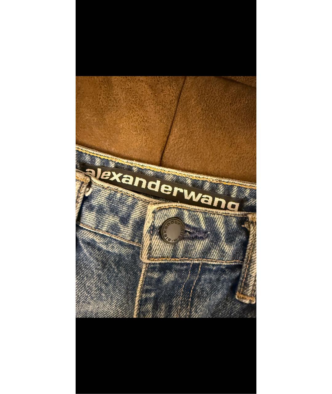 ALEXANDER WANG Голубые деним шорты, фото 3