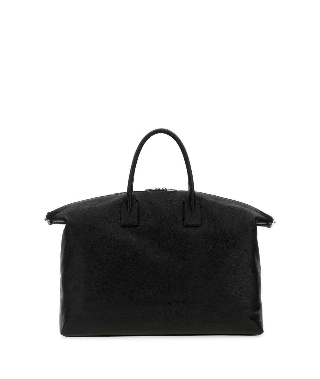 SAINT LAURENT Черная кожаная сумка тоут, фото 3