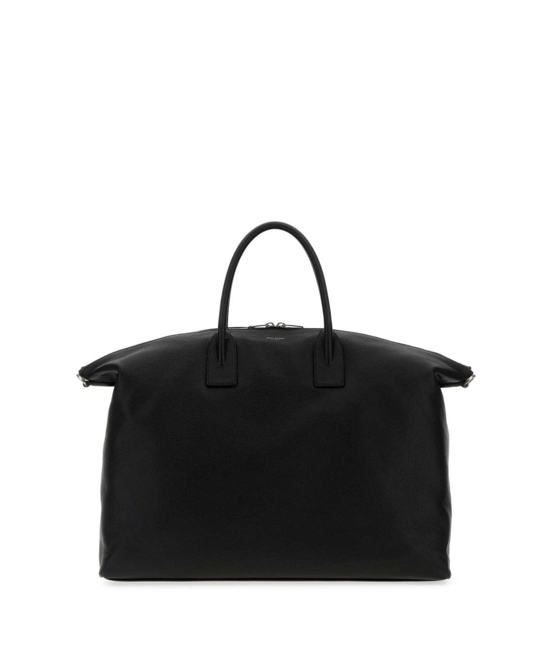 SAINT LAURENT Черная кожаная сумка тоут, фото 1