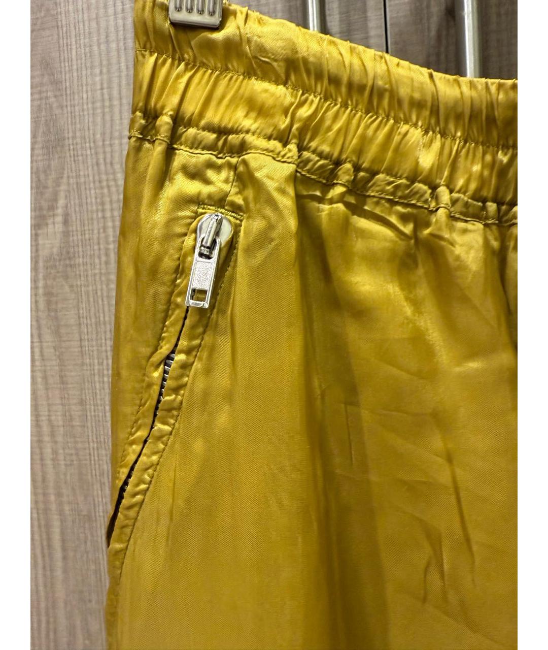 RICK OWENS Горчичные брюки узкие, фото 3