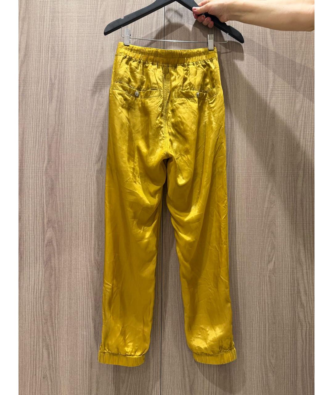RICK OWENS Горчичные брюки узкие, фото 2