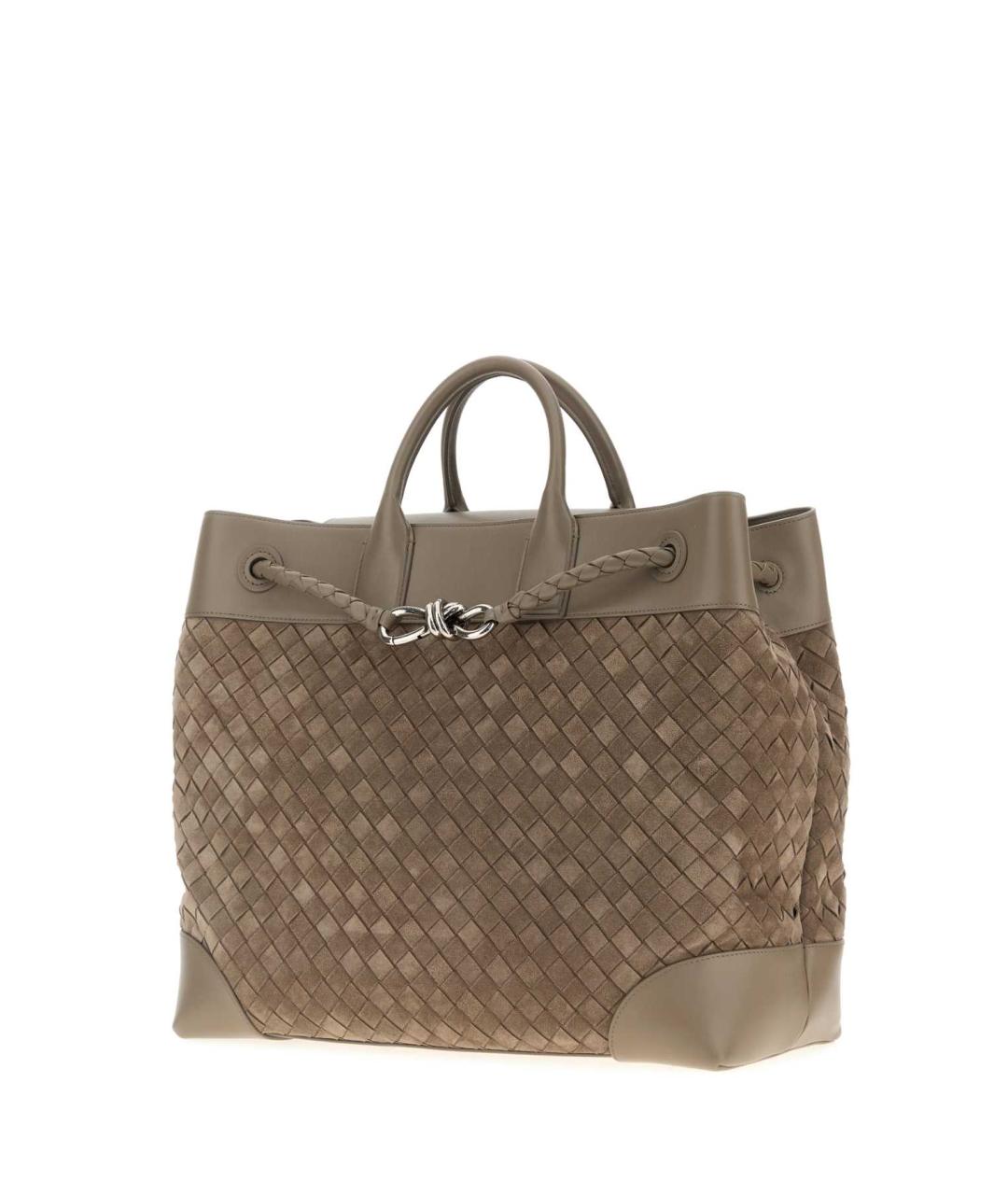 BOTTEGA VENETA Бежевая замшевая сумка тоут, фото 2