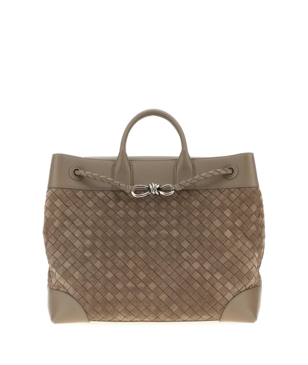 BOTTEGA VENETA Бежевая замшевая сумка тоут, фото 1