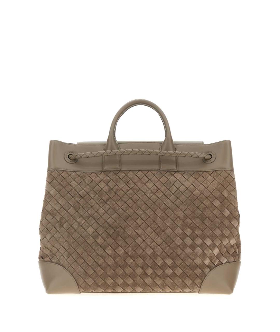 BOTTEGA VENETA Бежевая замшевая сумка тоут, фото 3