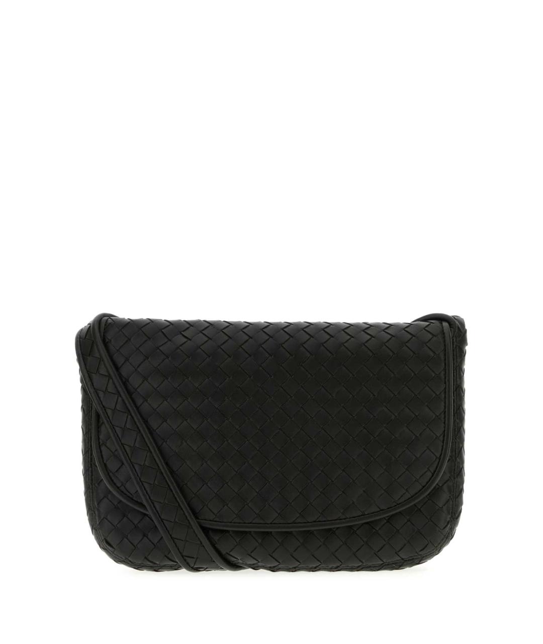 BOTTEGA VENETA Черная кожаная сумка на плечо, фото 1