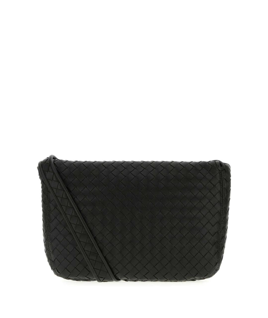 BOTTEGA VENETA Черная кожаная сумка на плечо, фото 3