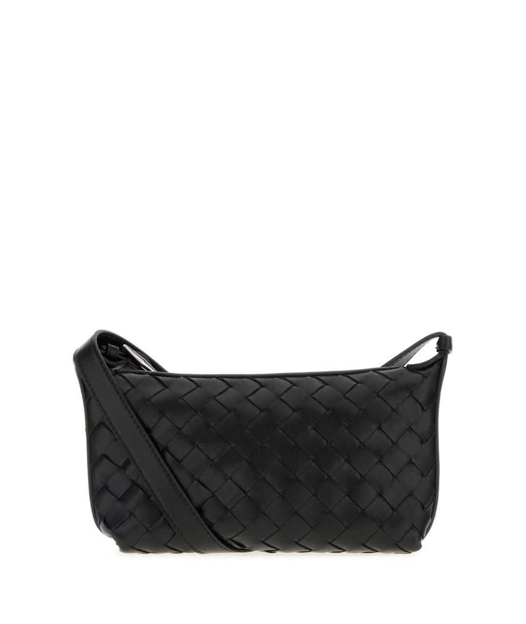 BOTTEGA VENETA Черная кожаная сумка на плечо, фото 1