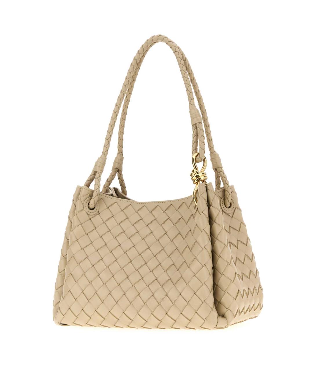 BOTTEGA VENETA Бежевая кожаная сумка тоут, фото 2