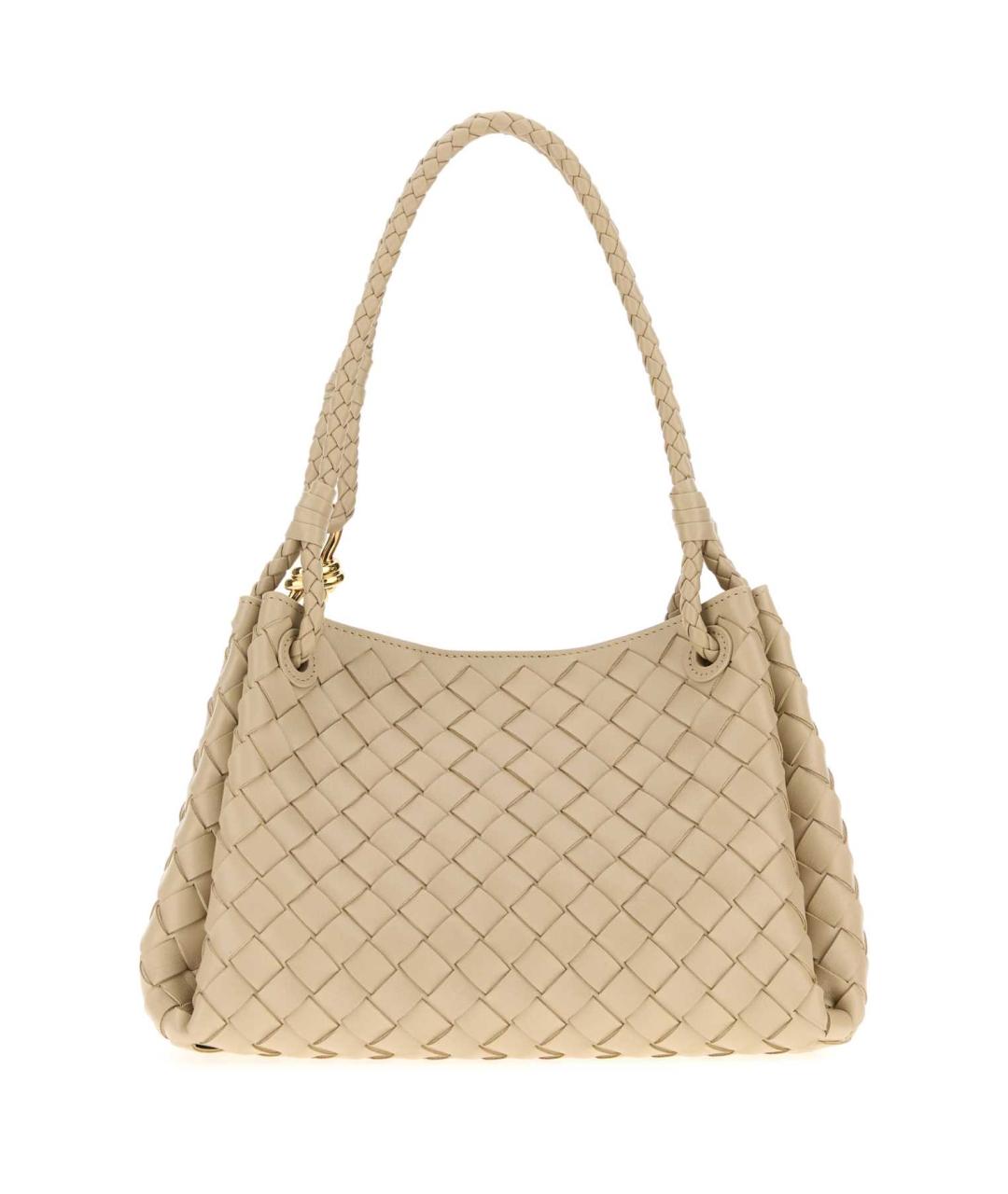 BOTTEGA VENETA Бежевая кожаная сумка тоут, фото 3