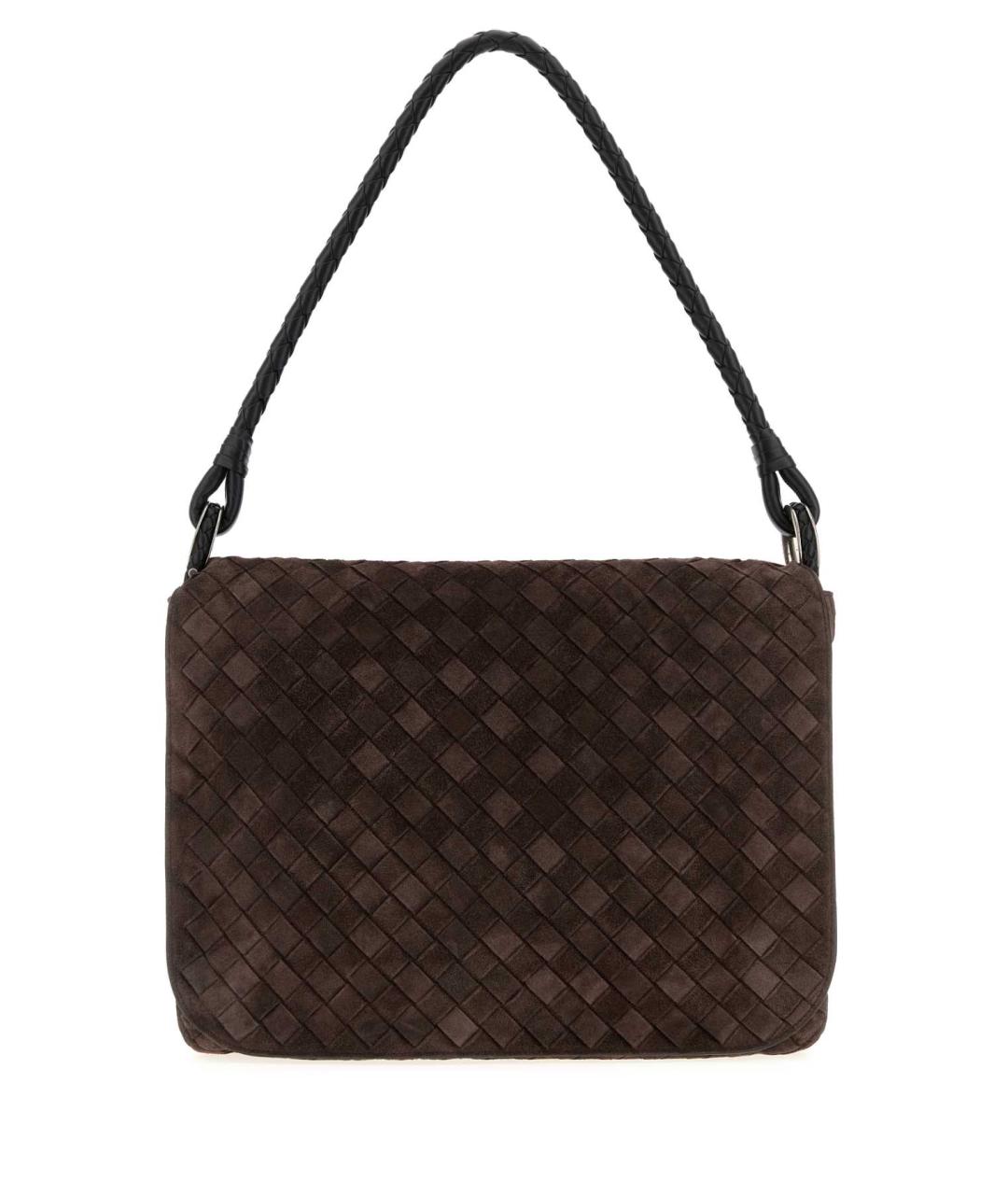 BOTTEGA VENETA Коричневая замшевая сумка на плечо, фото 1