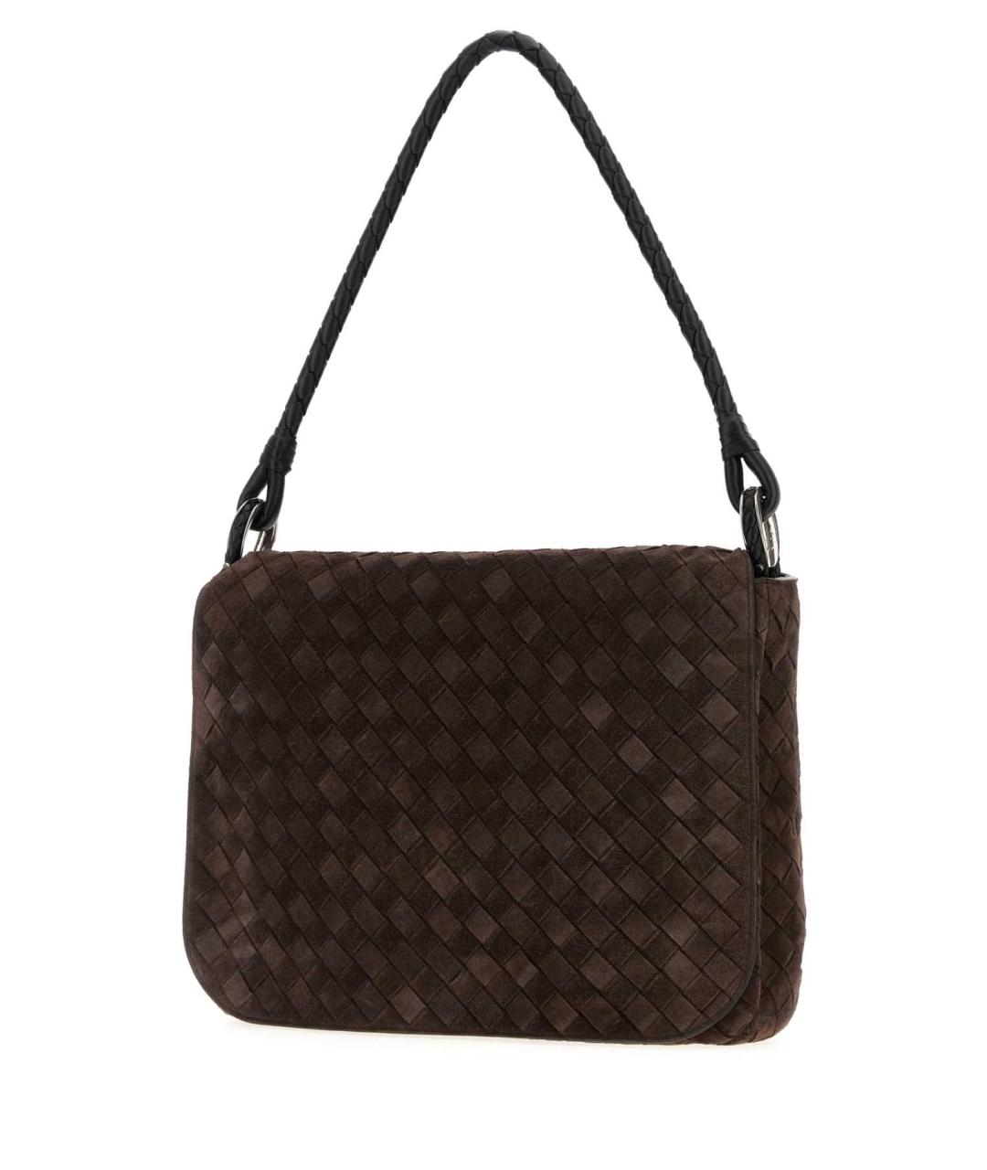 BOTTEGA VENETA Коричневая замшевая сумка на плечо, фото 2