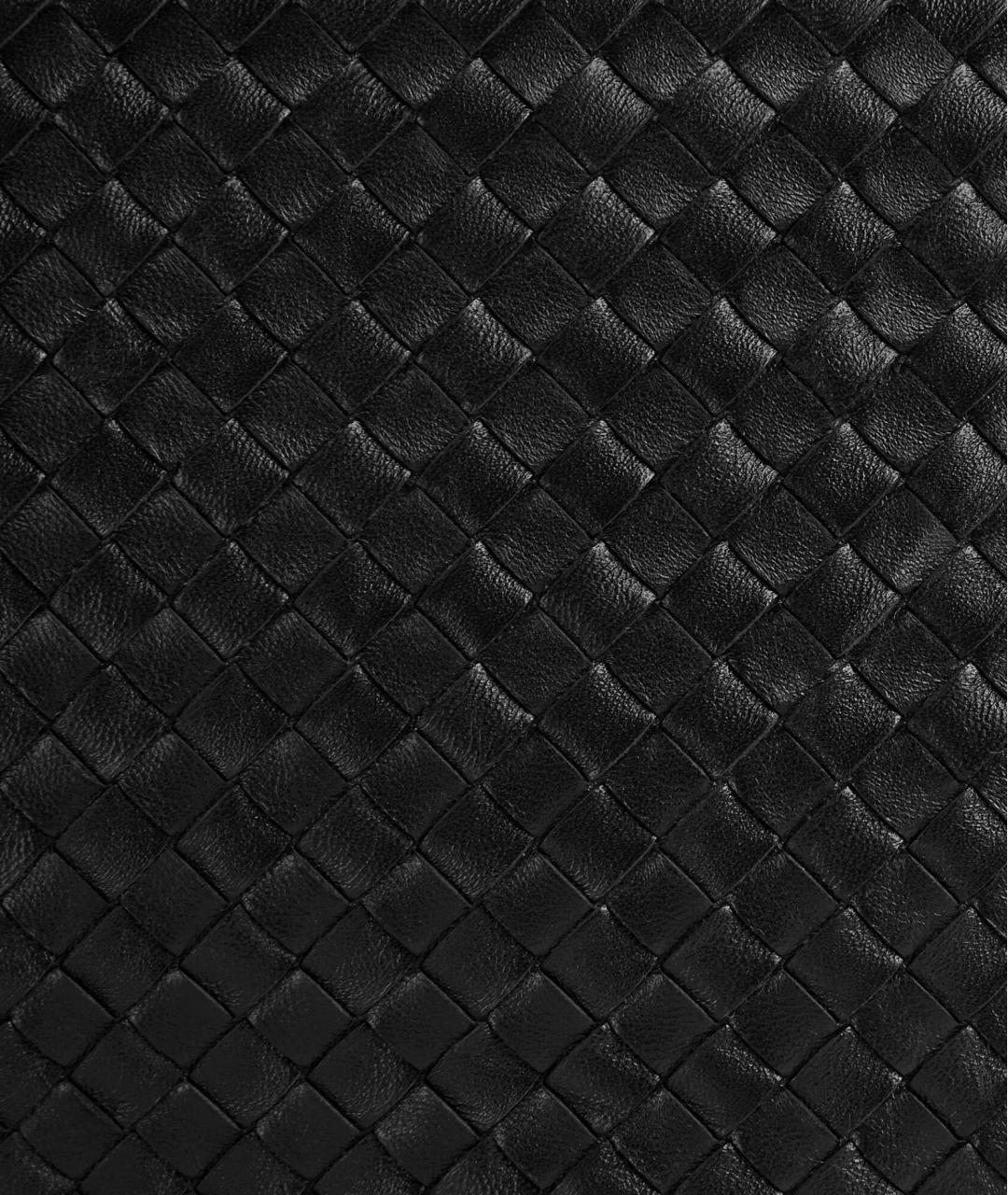 BOTTEGA VENETA Черная кожаная сумка через плечо, фото 6