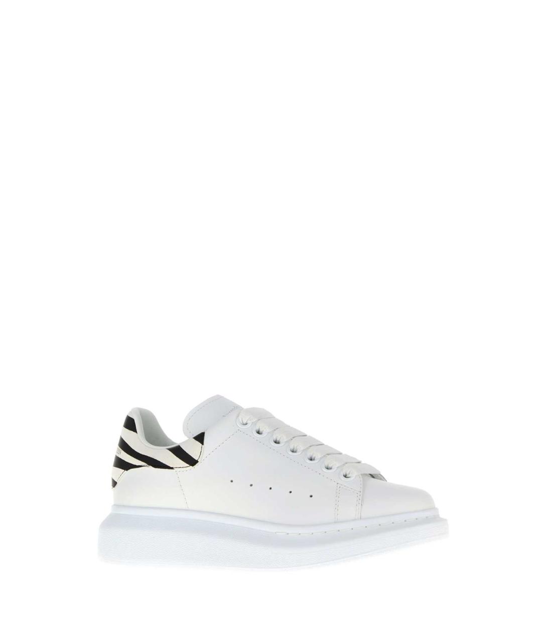 ALEXANDER MCQUEEN Белые кожаные кеды, фото 2