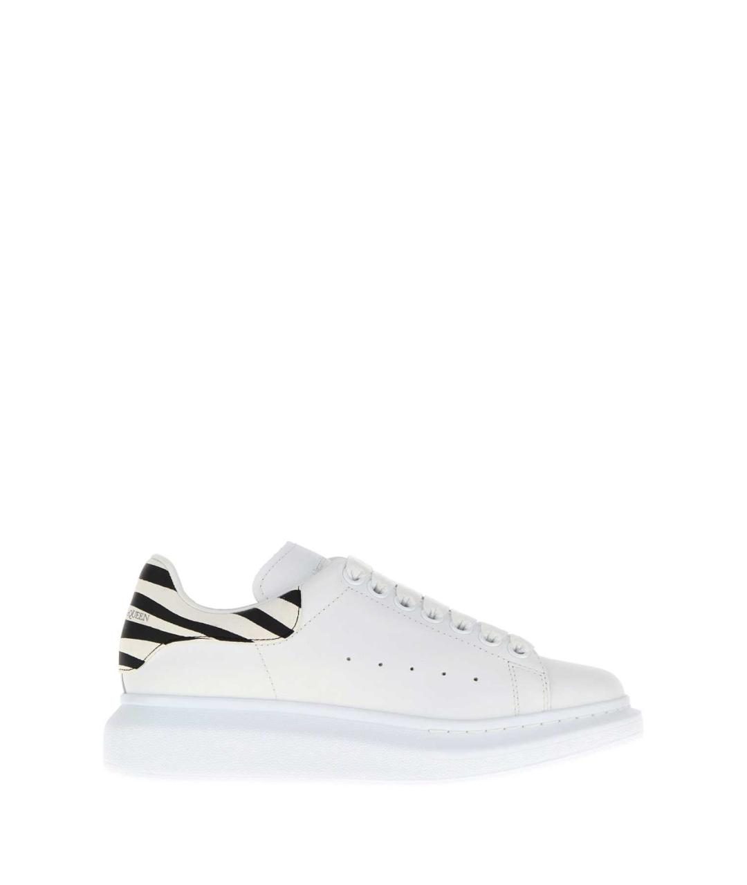 ALEXANDER MCQUEEN Белые кожаные кеды, фото 1