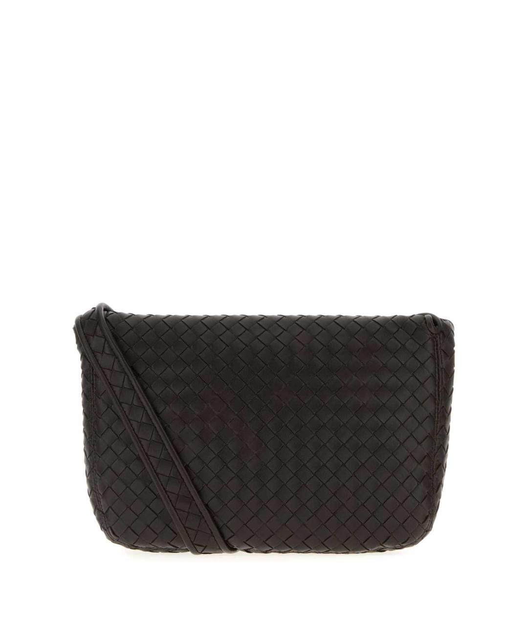 BOTTEGA VENETA Коричневая кожаная сумка на плечо, фото 3