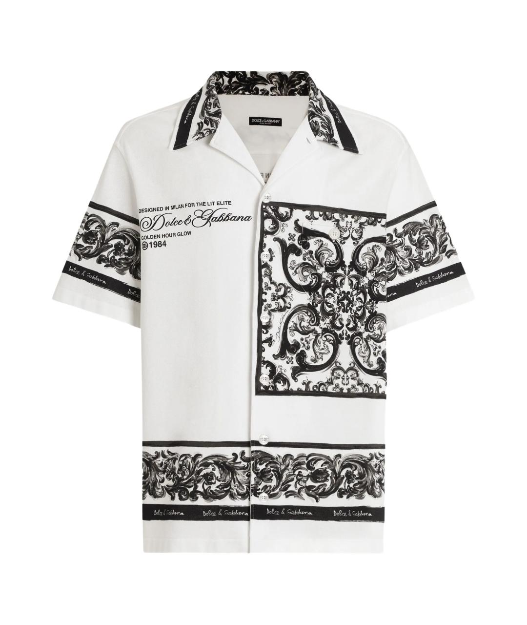 DOLCE&GABBANA Белая хлопковая кэжуал рубашка, фото 1