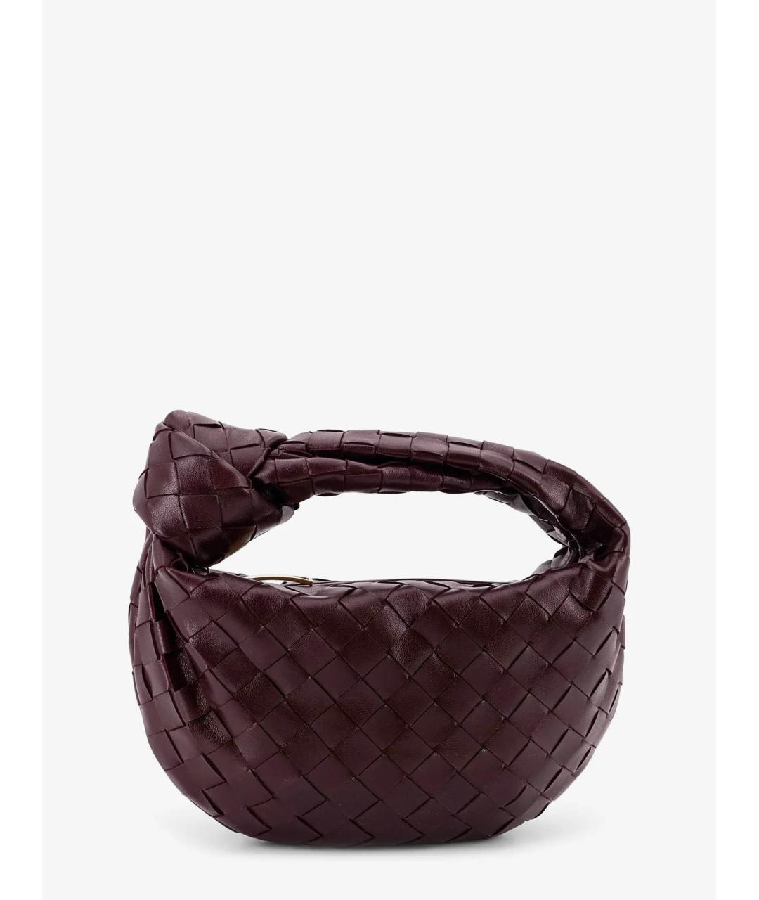 BOTTEGA VENETA Бордовая кожаная сумка с короткими ручками, фото 6